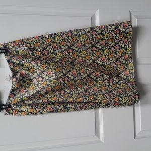 Loft flower wrap style skirt with elastic waist